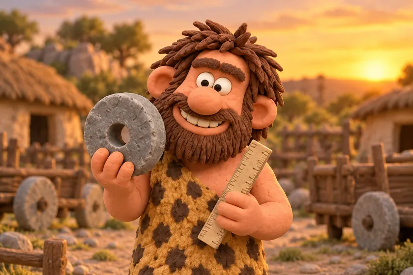 The caveman at tier 3, Wheel